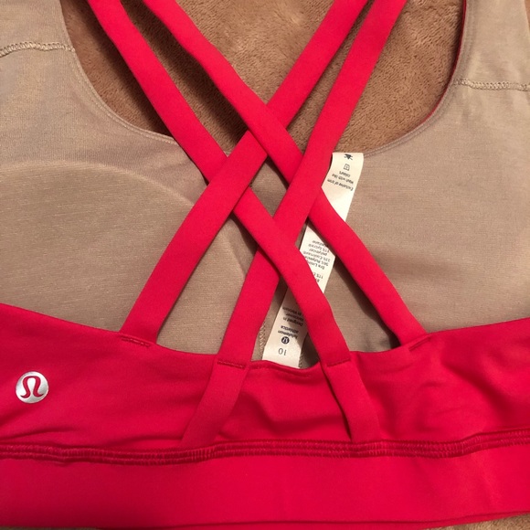 NWT Lululemon 10 Energy Bra Bon Bon Pink Criss Criss Straps - Picture 10 of 12